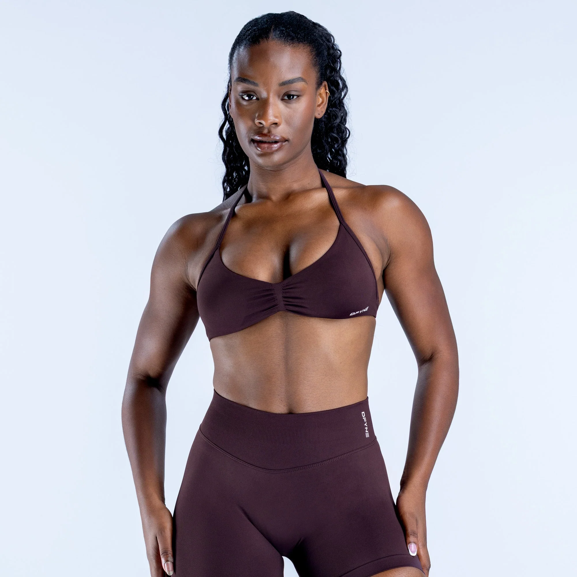 DFYNE Impact Strappy Bra Marrón