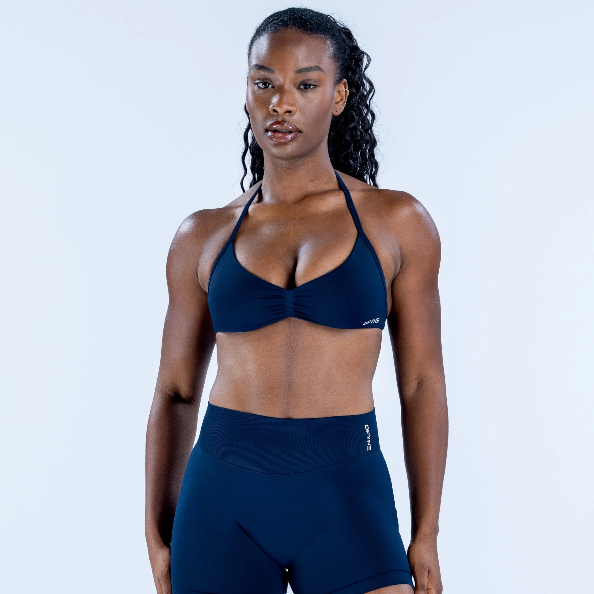 DFYNE Impact Strappy Bra Navy