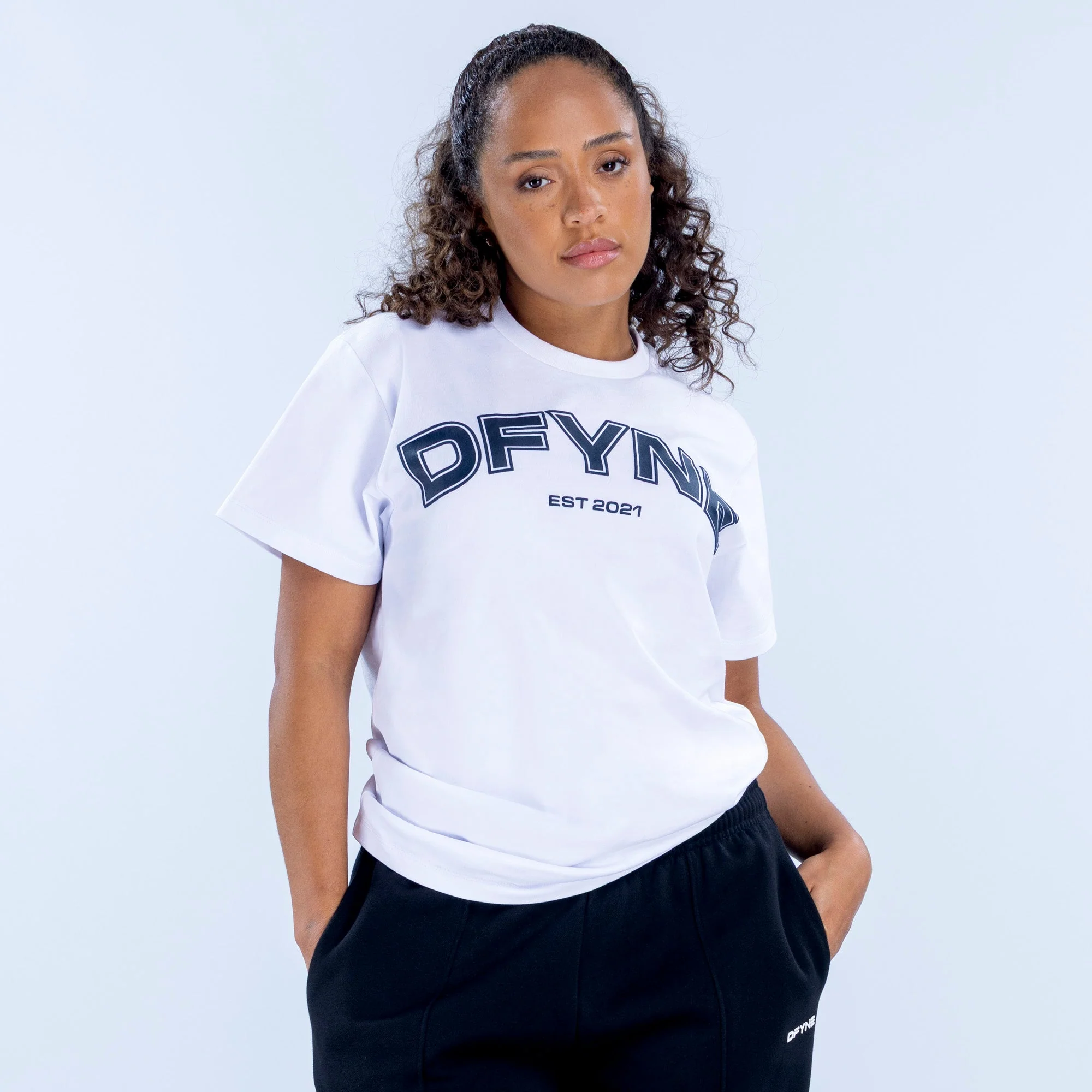 DFYNE Revive Oversized Graphic Tee Blanco
