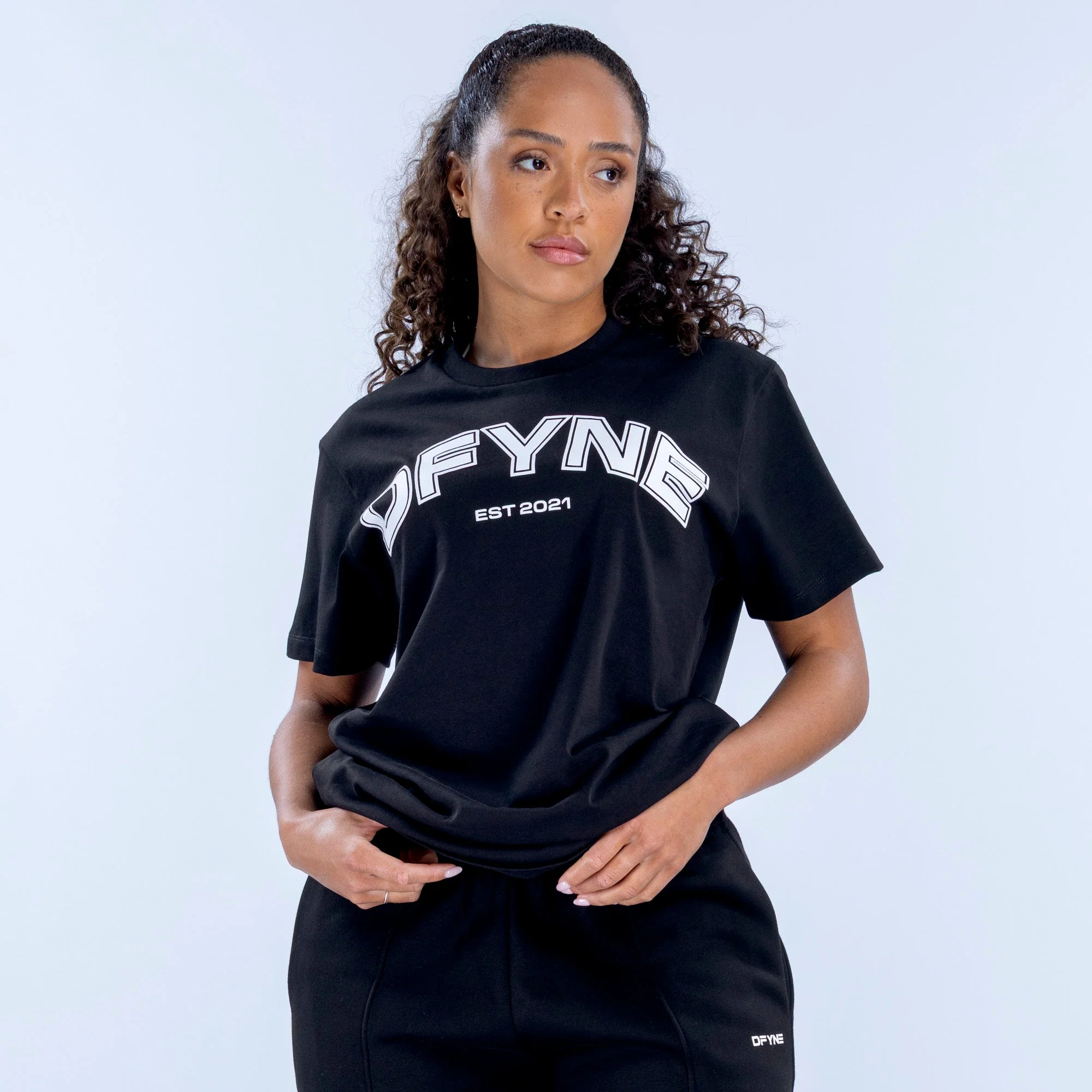 DFYNE Revive Oversized Graphic Tee Navy