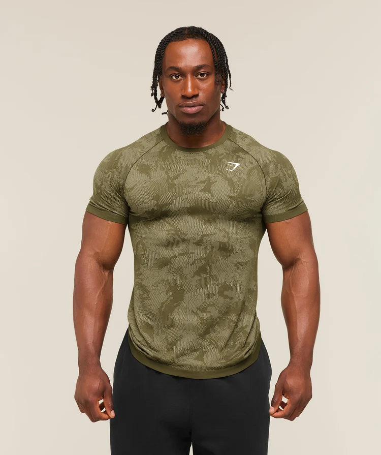 Geo Seamless T-Shirt Verde