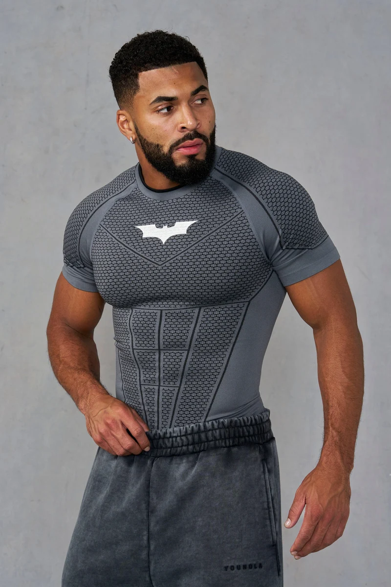 Batman Compression Tees Gris