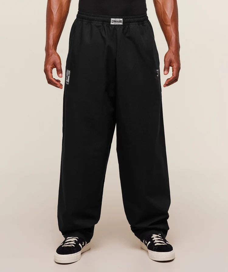 Straight Leg Pumper Pants Negro
