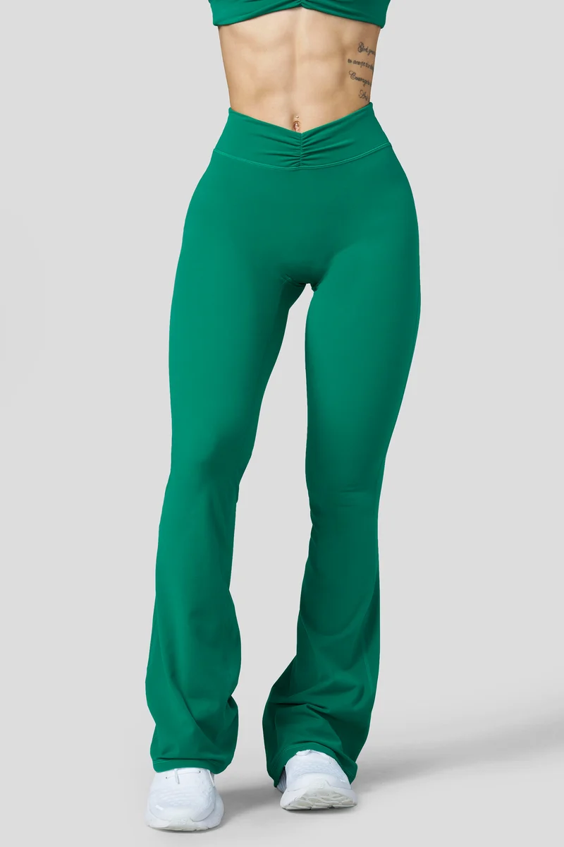 Buttersoft Scrunch Band Flare Leggings Verde