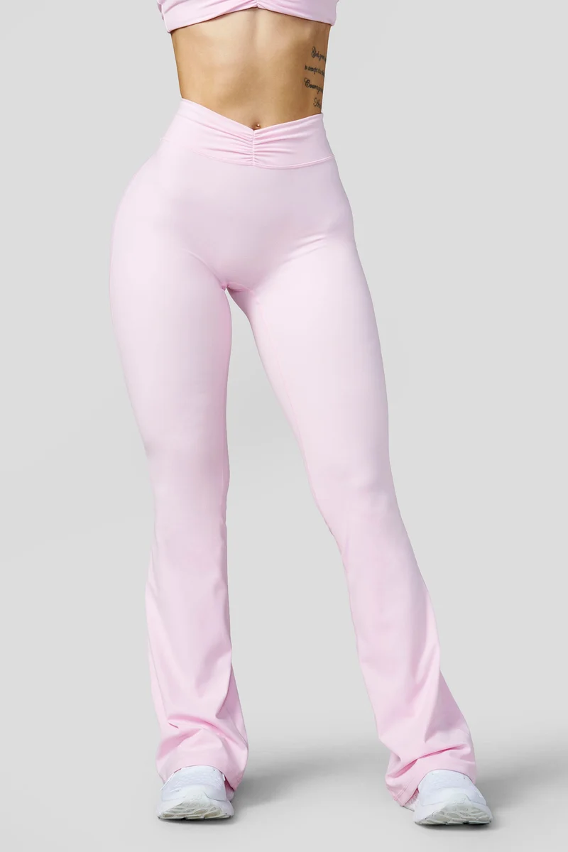 Buttersoft Scrunch Band Flare Leggings Rosa