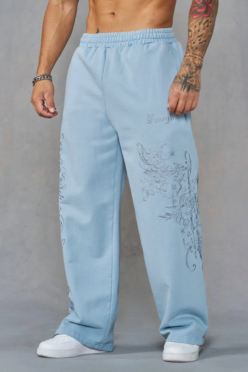 Pantalón YoungLA estampado celeste
