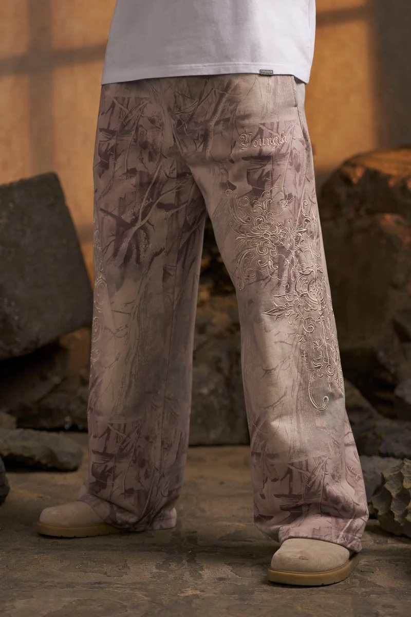 Pantalón YoungLA estampado marrón